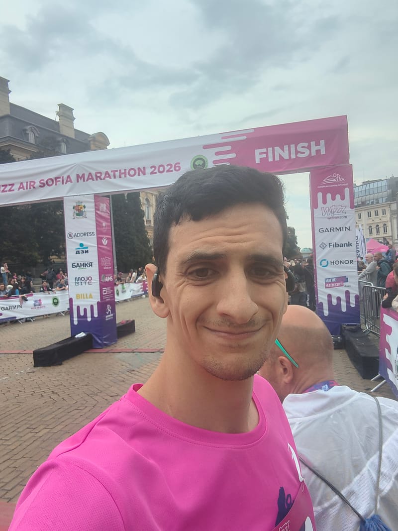 Me after the finish line
